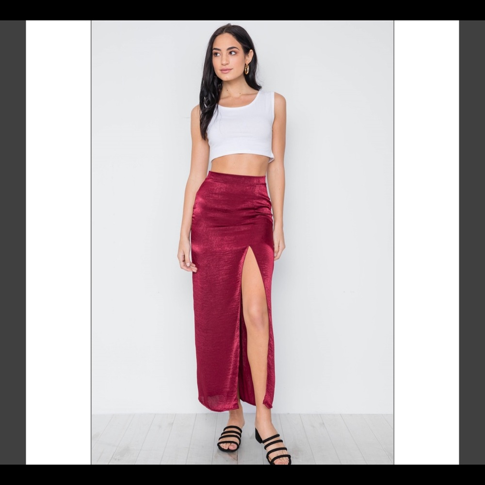 high slit skirt
